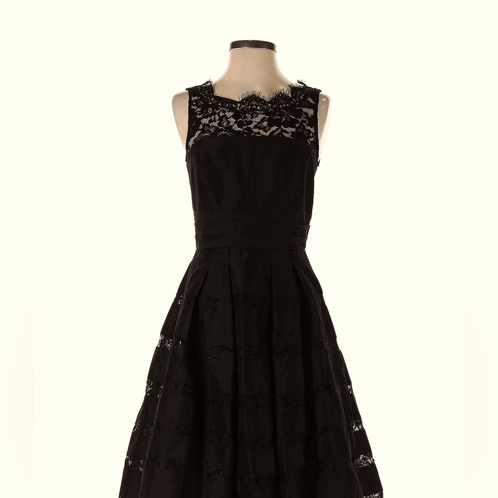 Black house white market A line party dress.